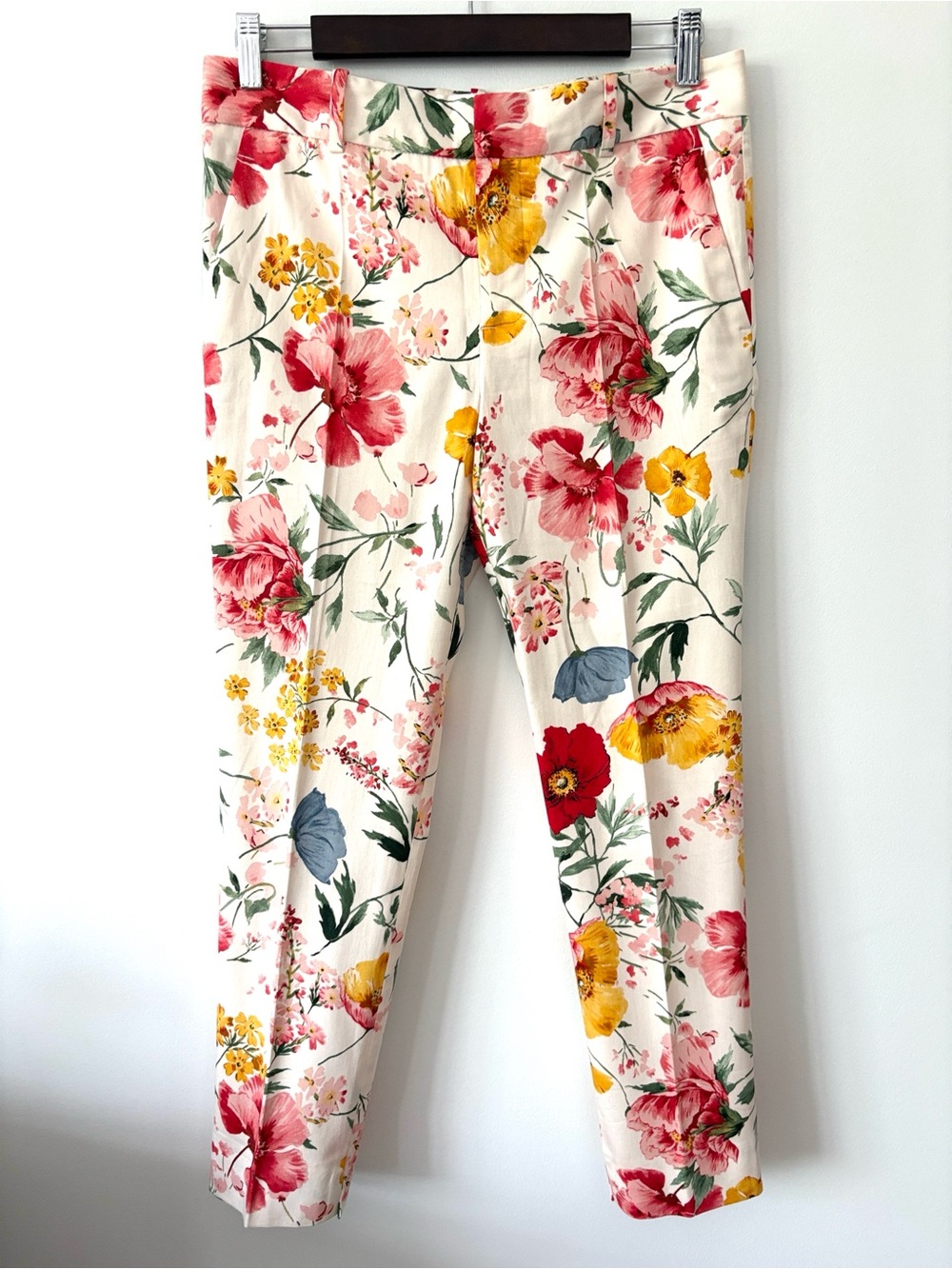 Zara Floral Botanical Trouser Pants Size 6 - Picture 2 of 7